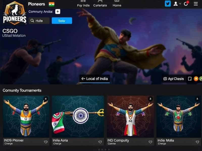 India CSGO Pioneers gameplay screenshot showing competitive match