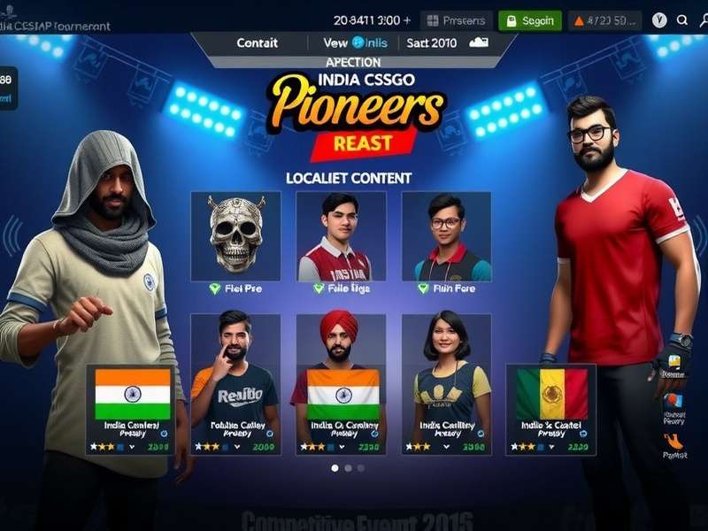 India CSGO Pioneers localized content showing Indian-themed skins